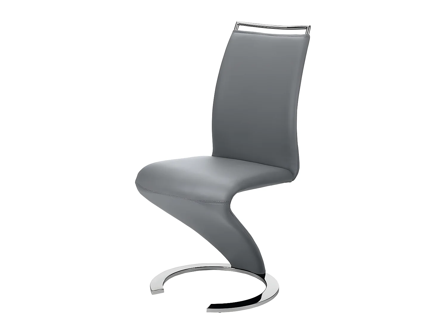 Lot de 6 chaises TWIZY - Simili gris