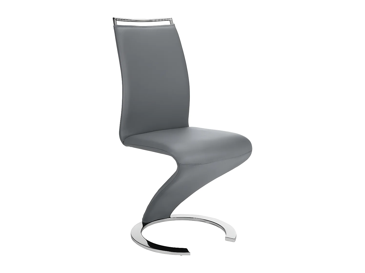 Lot de 6 chaises TWIZY - Simili gris
