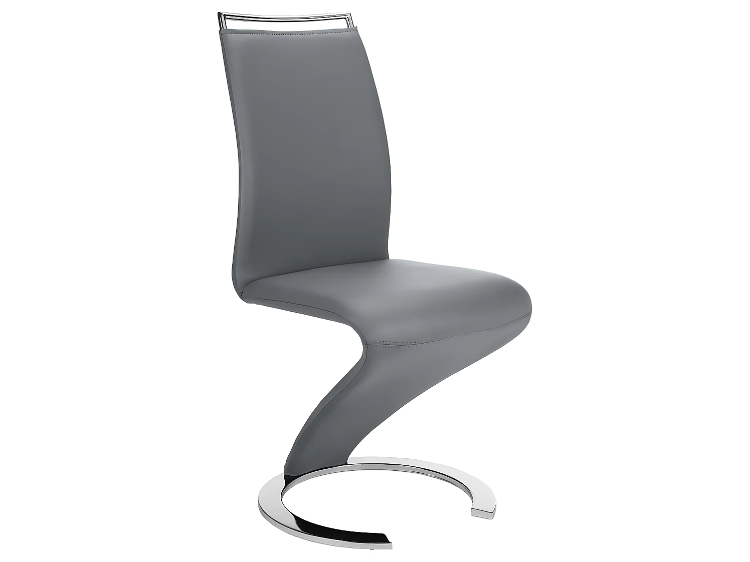 Lot de 6 chaises TWIZY - Simili gris