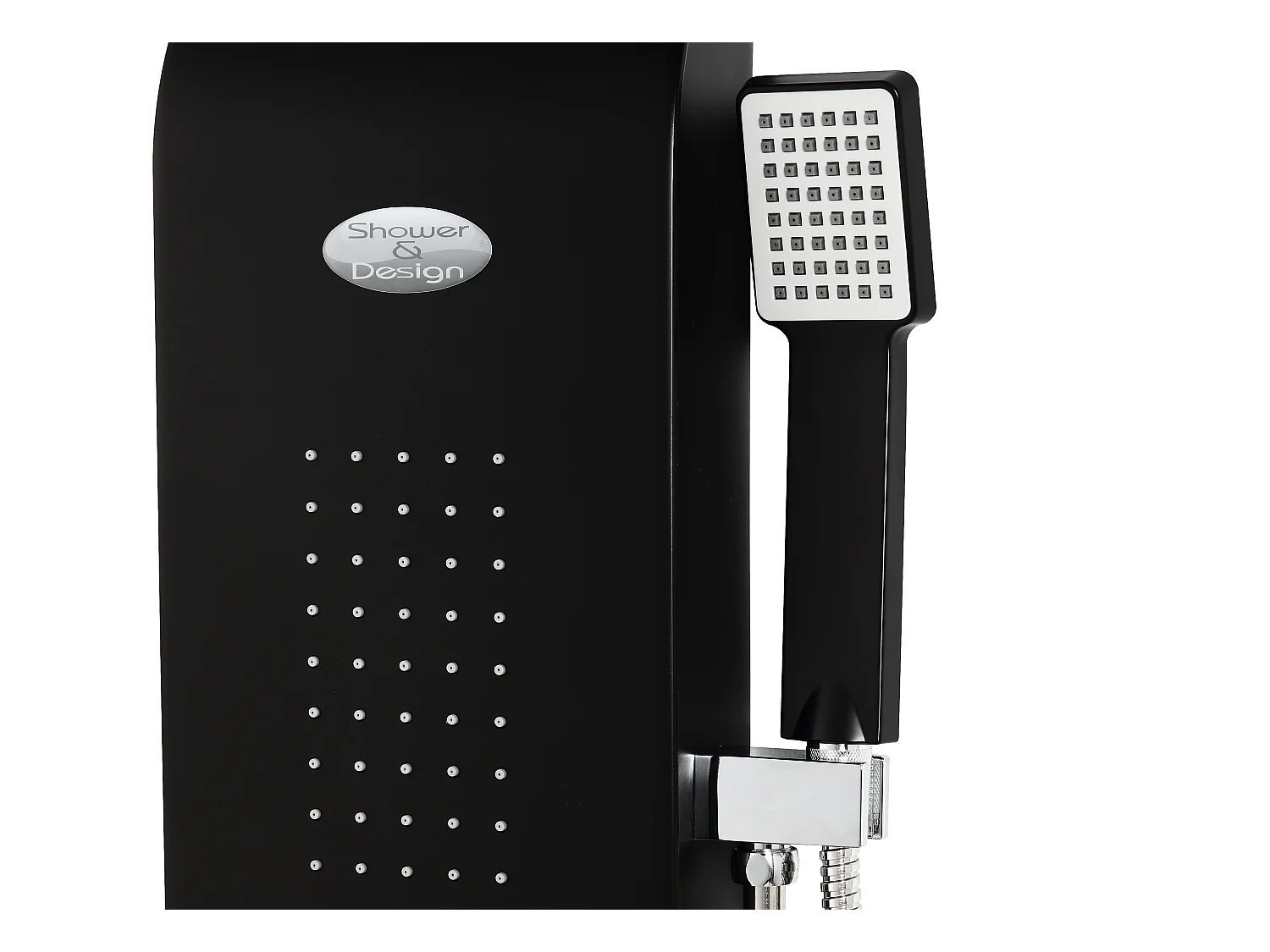 Colonna doccia idromassaggio KOURBEA - Nera - 20 x 132 cm