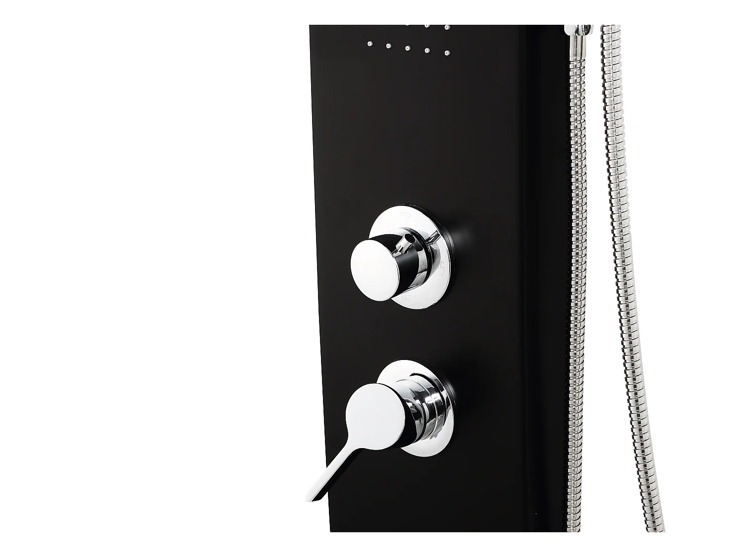 Colonna doccia idromassaggio KOURBEA - Nera - 20 x 132 cm