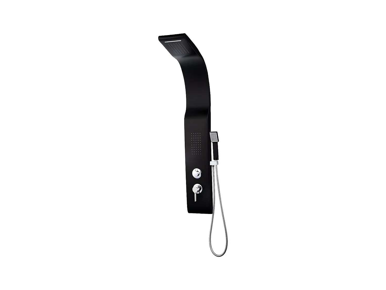 Massage Duschsäule - 20 x 132 cm - Schwarz - KOURBEA