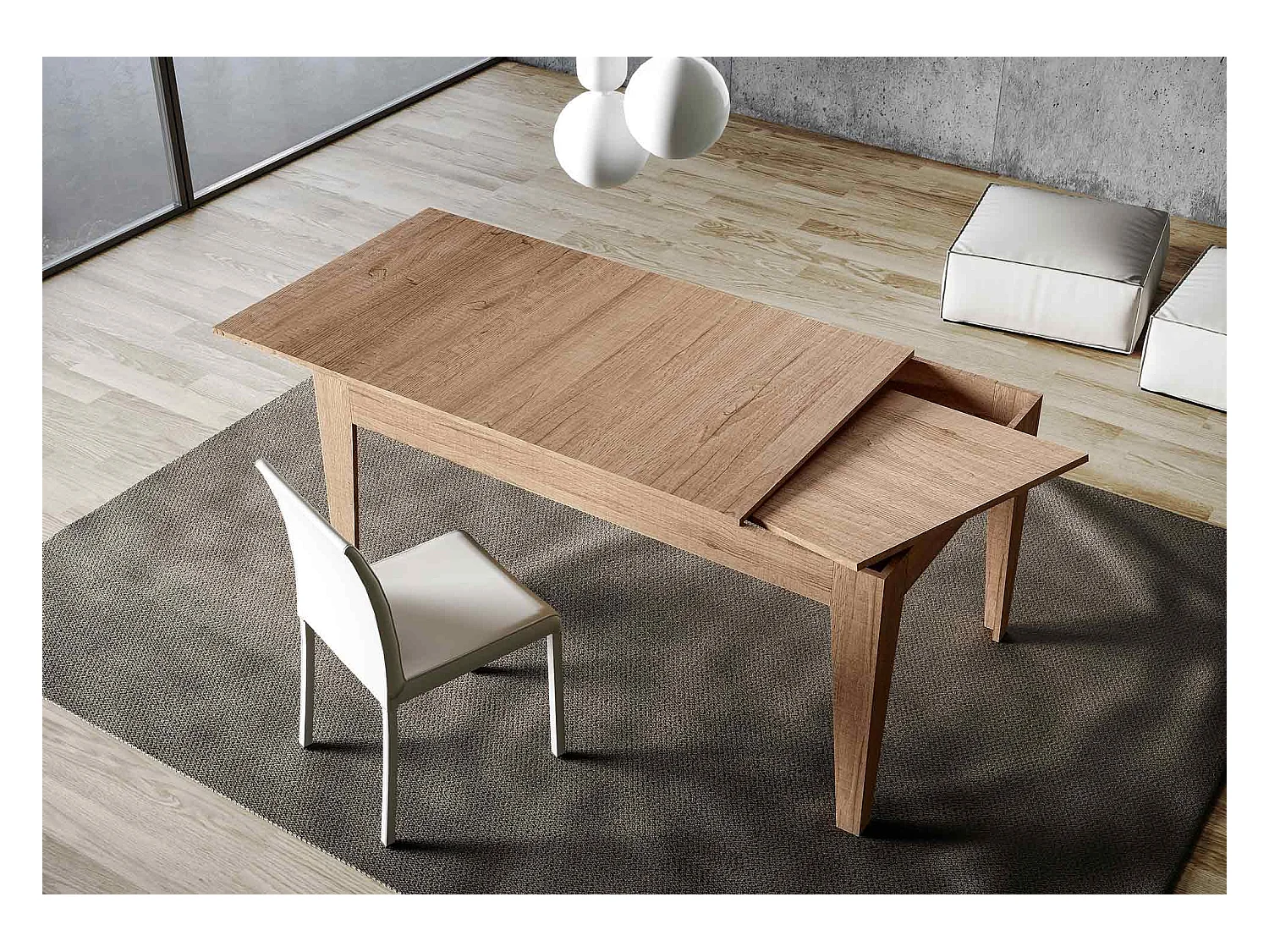 Table extensible 90x160/220 cm Cico Chêne Nature