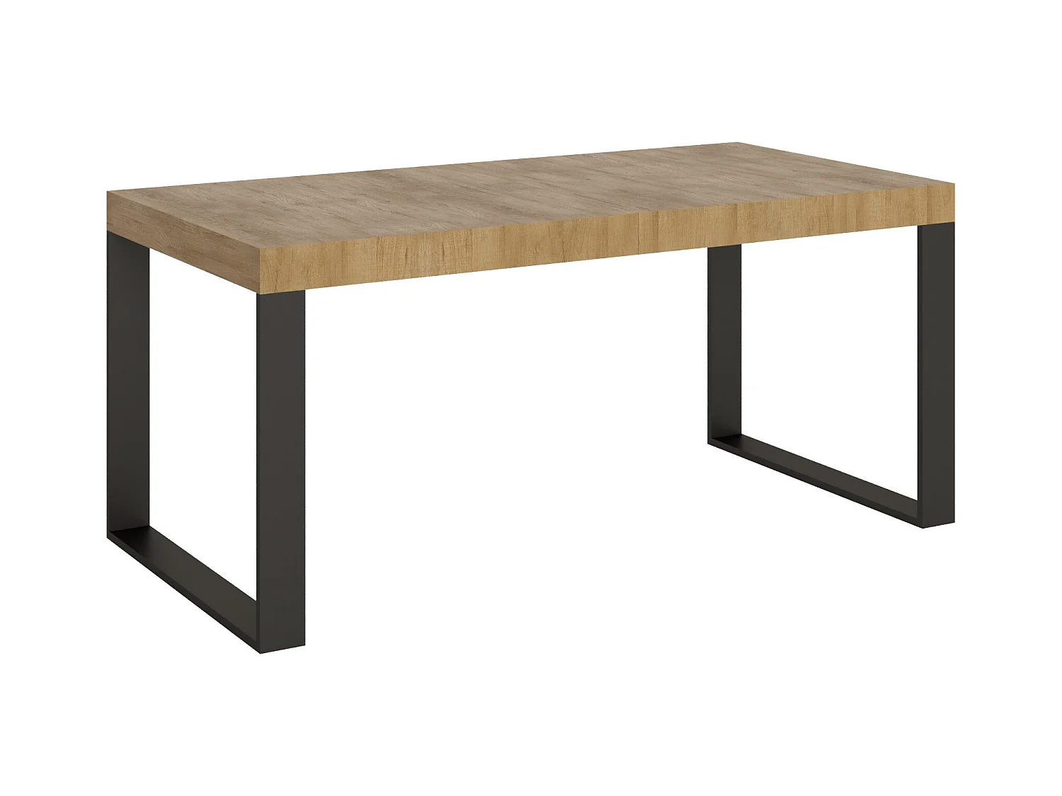 Table extensible 90x180/284 cm Tecno Chêne Nature cadre Anthracite