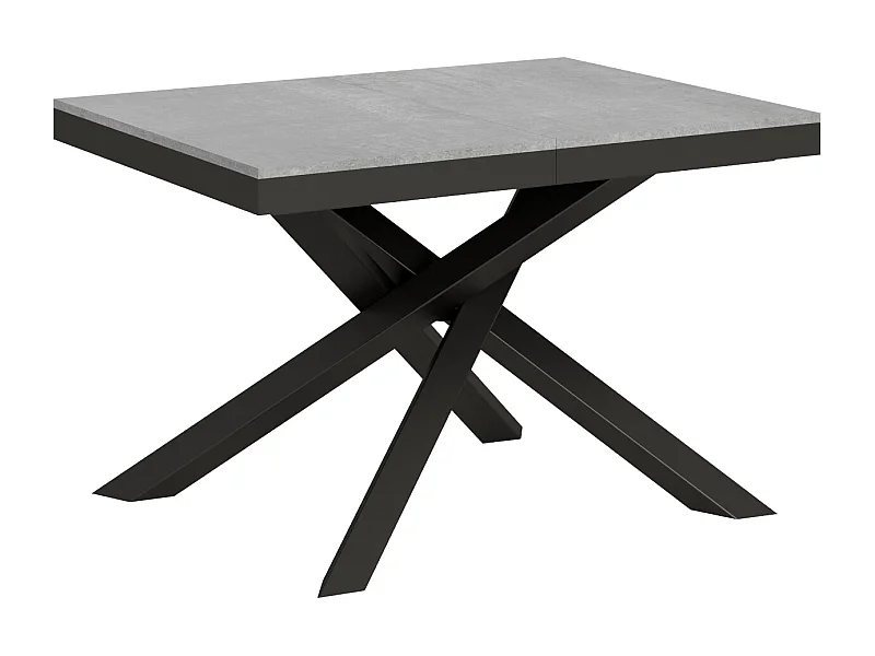 Mesa de jantar extensível 90x120/224 cm Volantis Evolution Cimento quadro Antracite
