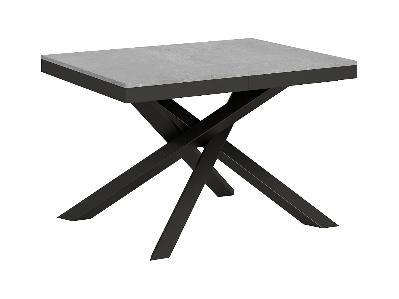 Uitschuifbare tafel 90x120/224 cm Volantis Evolution Cement Antraciet frame