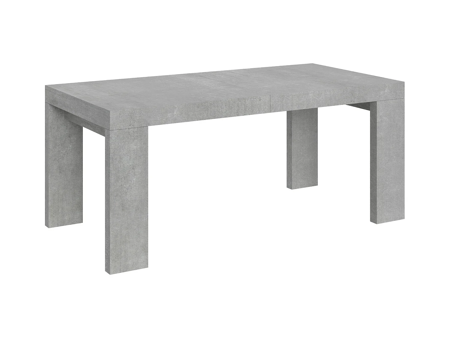 Mesa de jantar extensível 90x180/440 cm Roxell Cimento