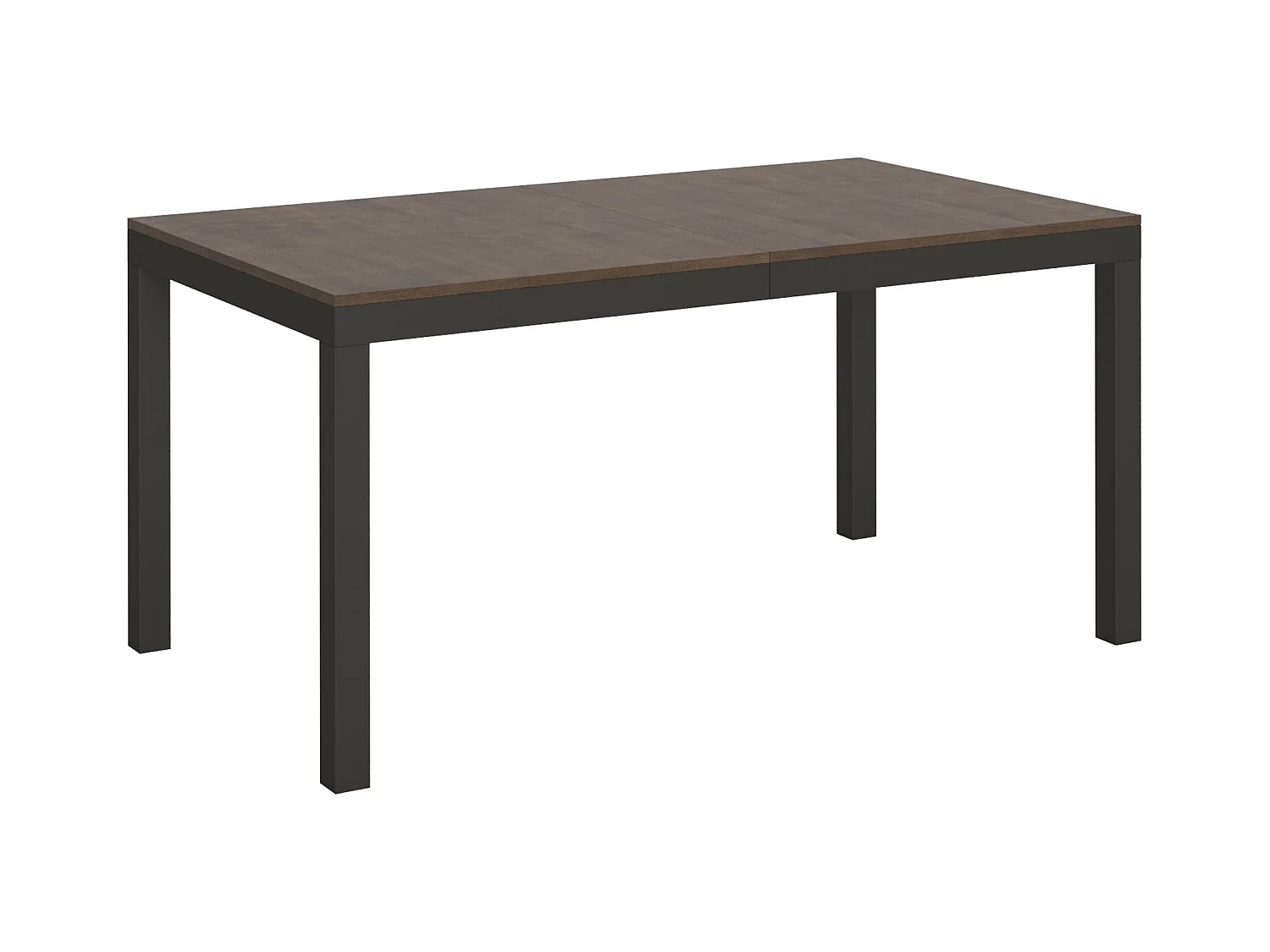 Table extensible 90x160/420 cm Everyday Evolution Noyer cadre Anthracite