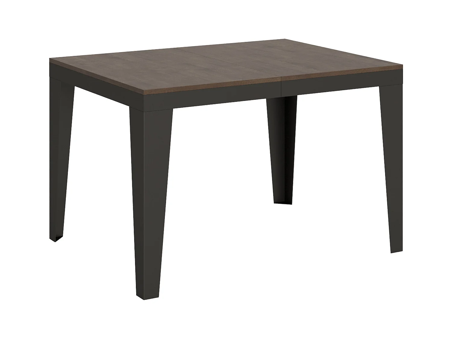 Table extensible 90x120/380 cm Flame Evolution Noyer cadre Anthracite