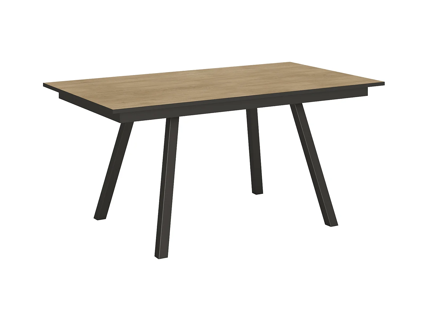 Uitschuifbare tafel 90x160/220 cm Mirhi natuur eiken frame antraciet