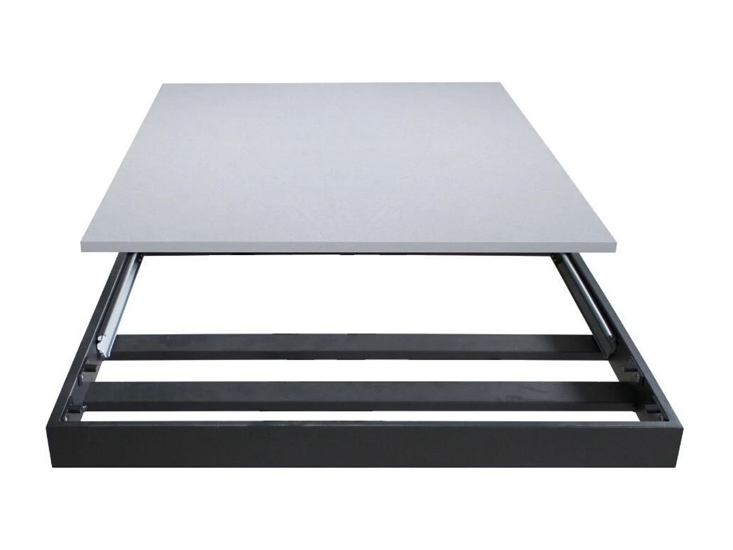 Table extensible 90x160/220 cm Mirhi Chêne Nature cadre Anthracite