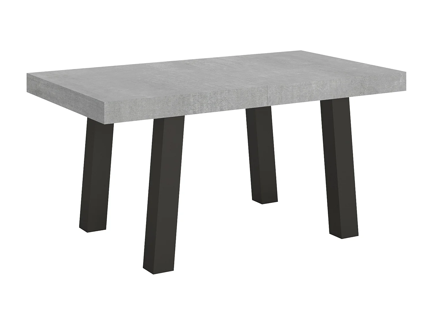 Uitschuifbare tafel 90x160/264 cm Bridge cement frame antraciet