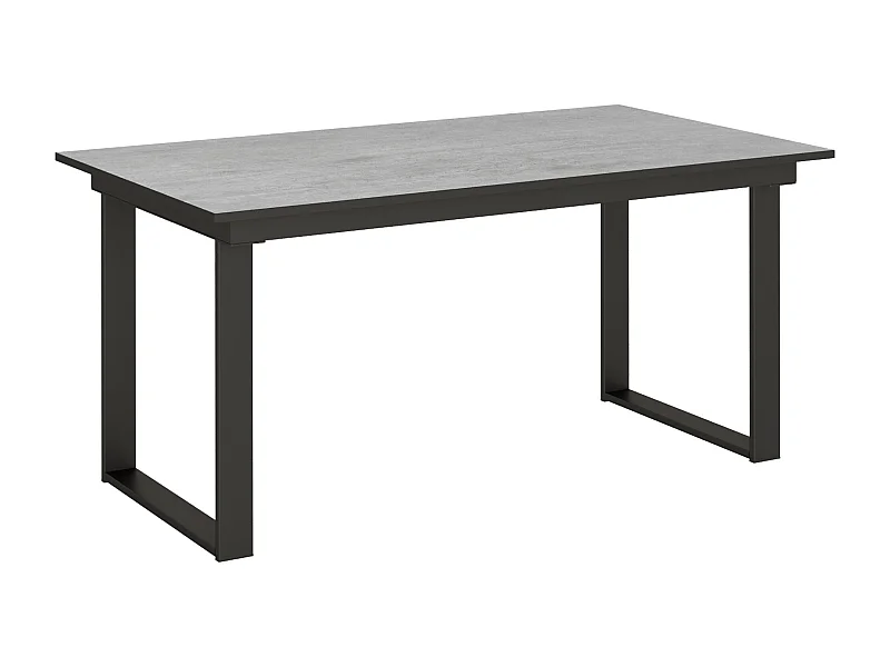 Ausziehtisch 90x160/220 cm Bandos Zement mit Eisenrahmen aus Anthrazit