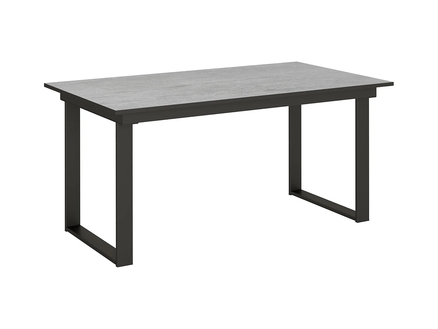 Table extensible 90x160/220 cm Bandos Gris Béton cadre Anthracite