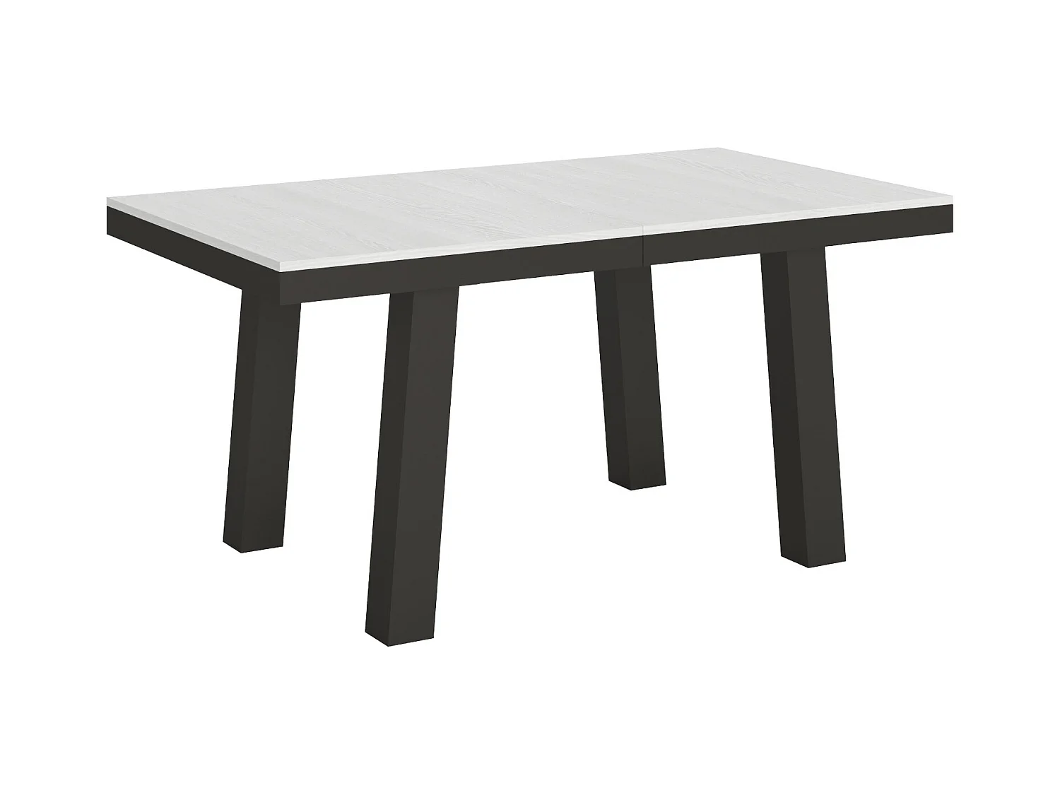 Table extensible 90x160/264 cm Bridge Evolution Frêne Blanc cadre Anthracite