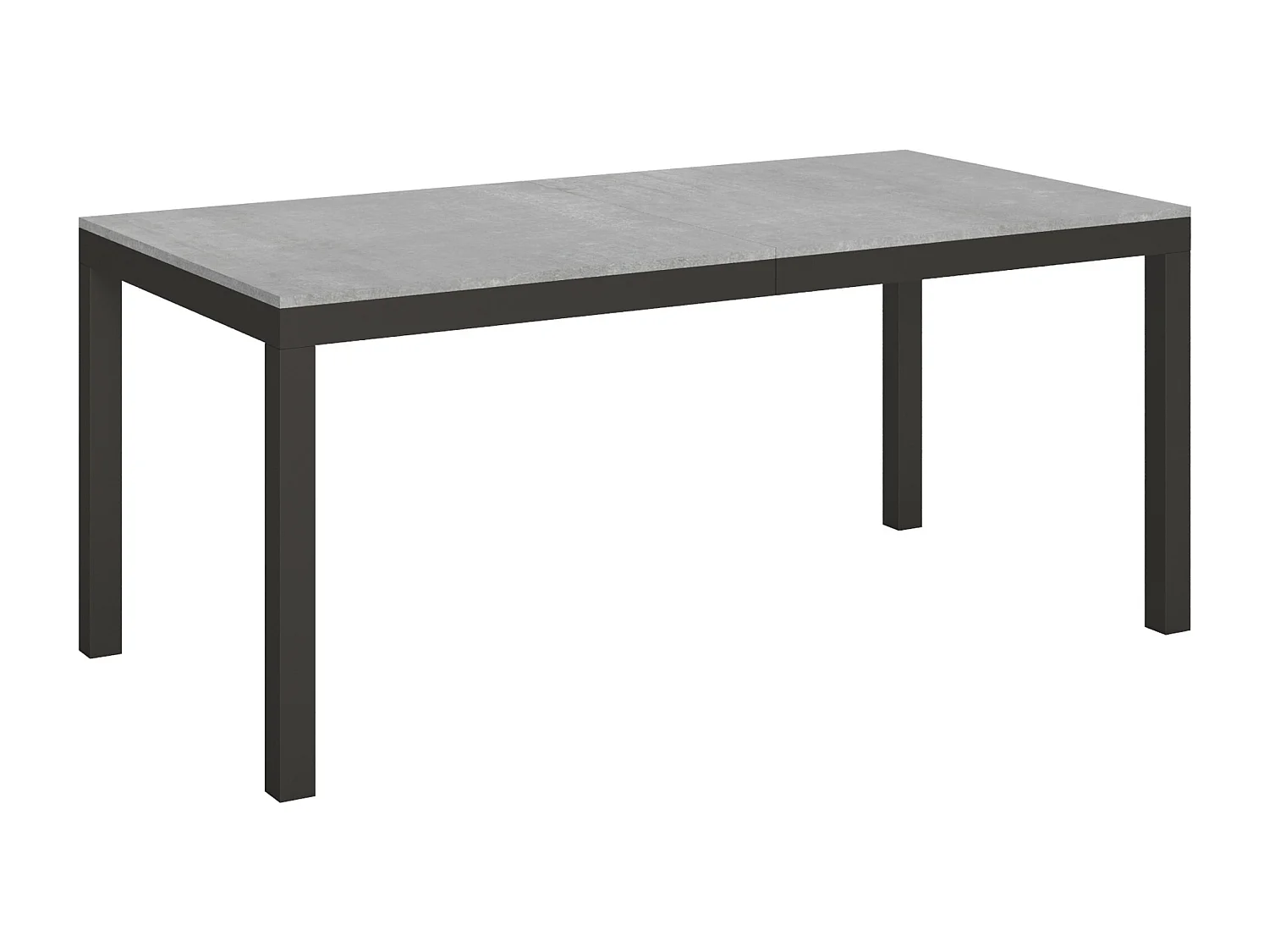 Uitschuifbare tafel 180/440x90 cm Everyday Evolution cement met antraciet frame en poten
