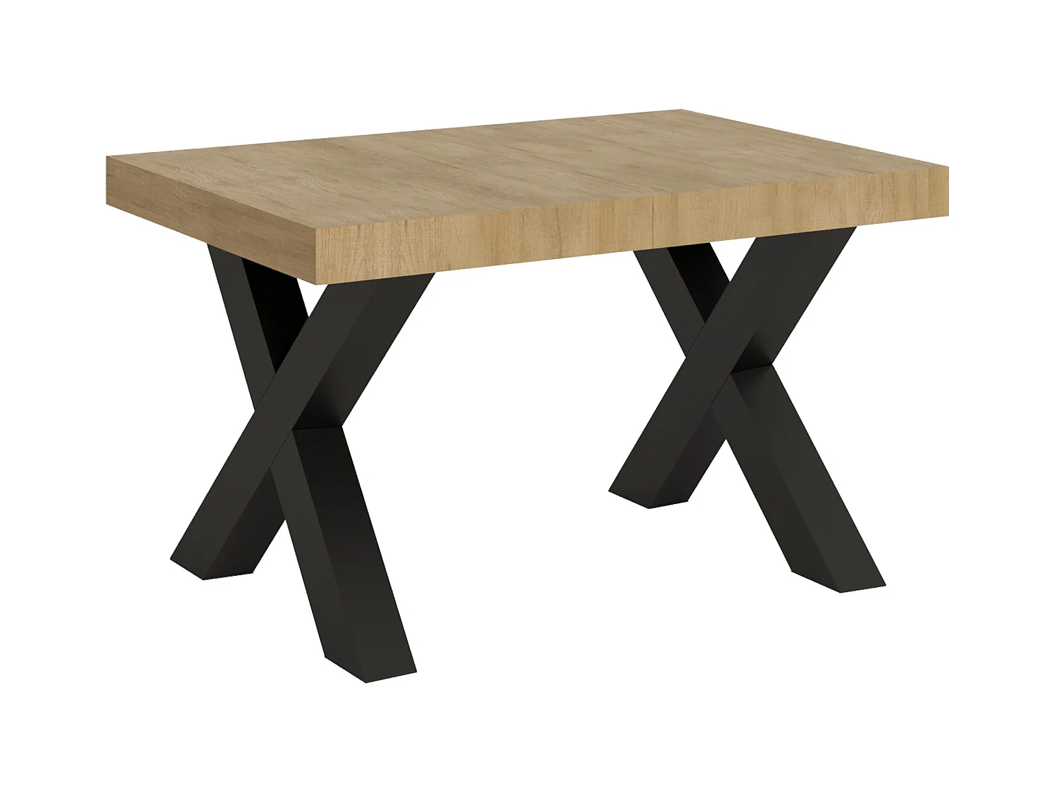 Uitschuifbare tafel 90x130/390 cm Traffic natuur eiken frame antraciet