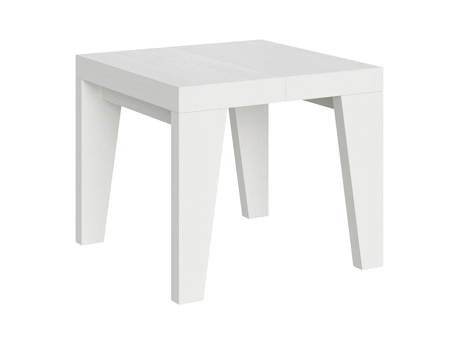 Table extensible 90x90/246 cm Naxy Frêne Blanc