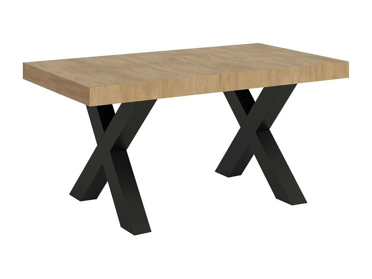 Table extensible 90x160/264 cm Traffic Chêne Nature cadre Anthracite