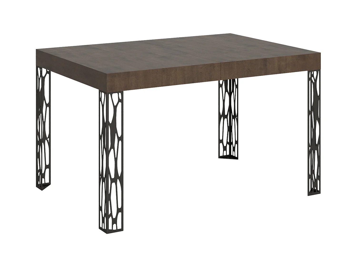 Table extensible 90x130/234 cm Ghibli Noyer cadre Anthracite