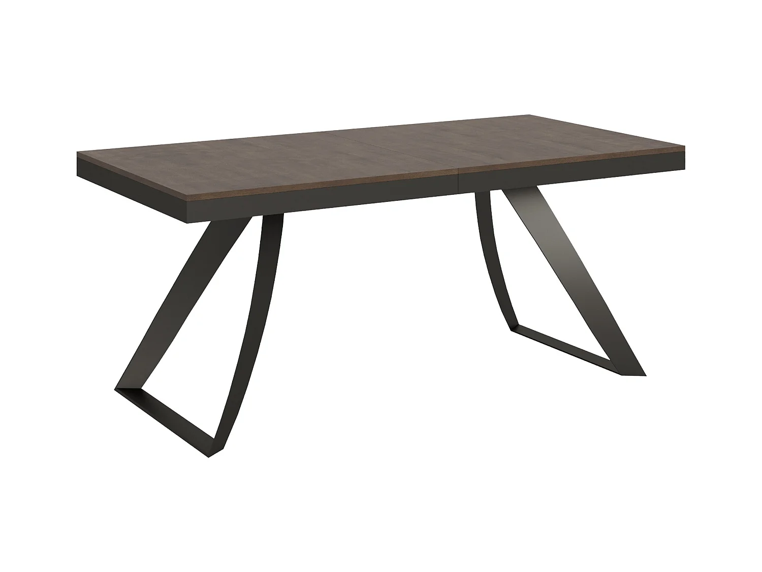 Table extensible 90x180/440 cm Proxy Evolution Noyer cadre Anthracite