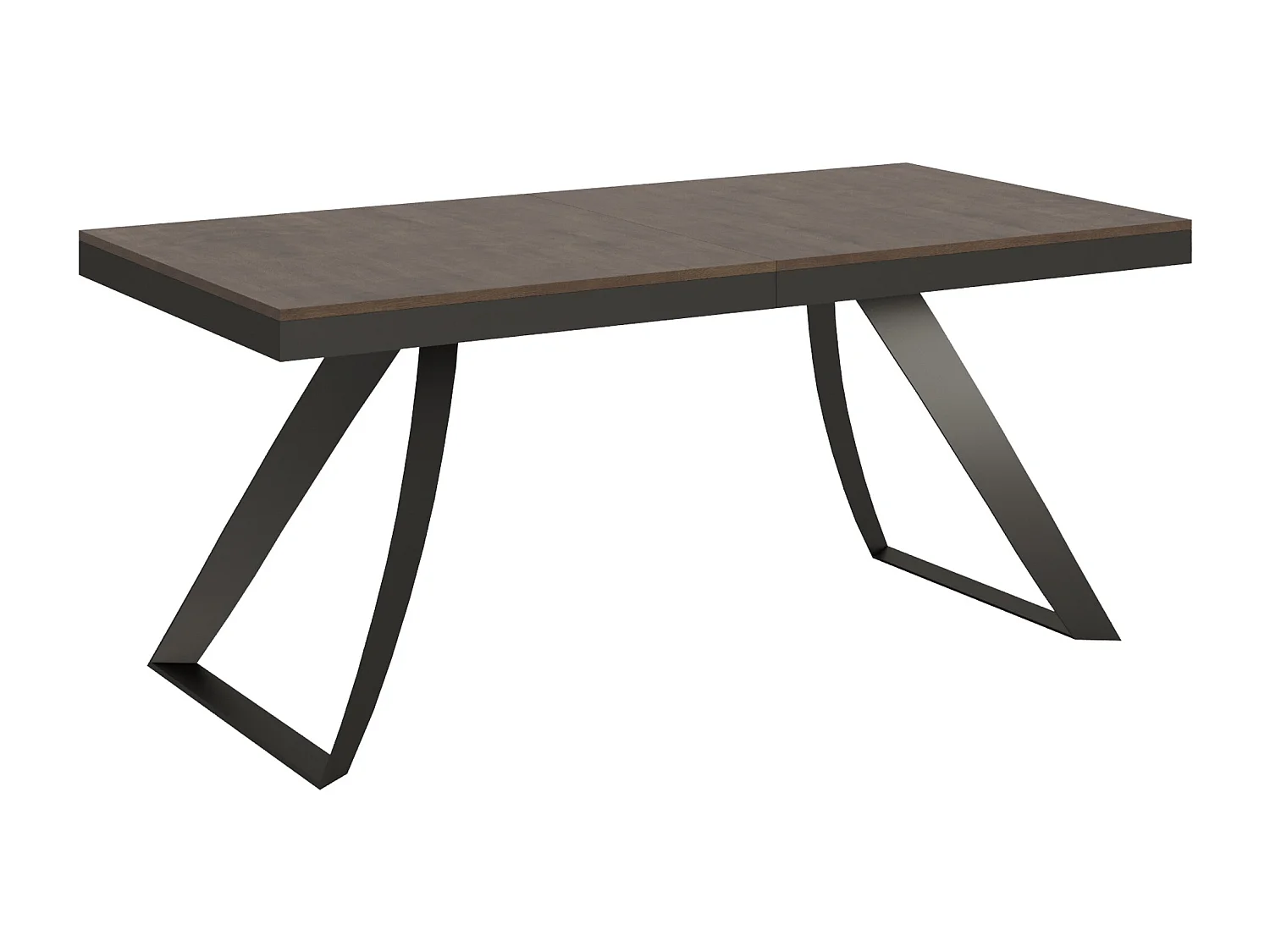 Table extensible 90x180/440 cm Proxy Evolution Noyer cadre Anthracite