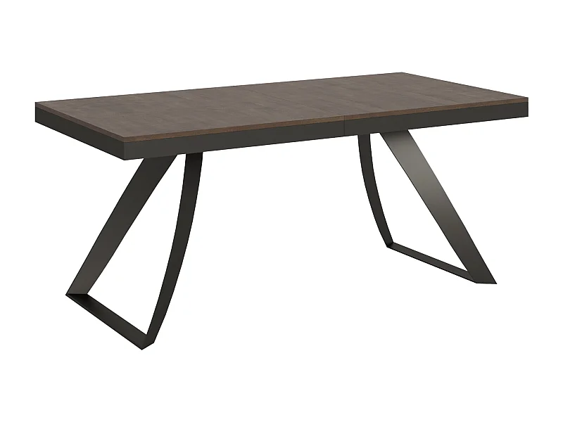 Table extensible 90x180/440 cm Proxy Evolution Noyer cadre Anthracite