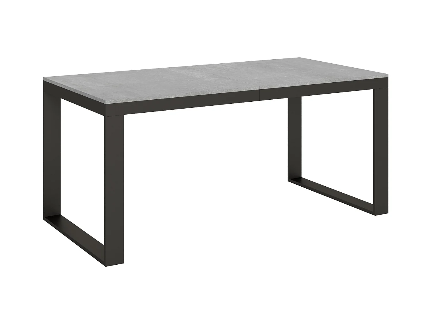Table extensible 90x180/284 cm Tecno Evolution Gris Béton cadre Anthracite