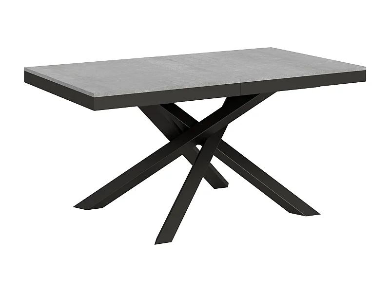 Tavolo allungabile 90x160/264 cm Volantis Evolution Cemento telaio Antracite