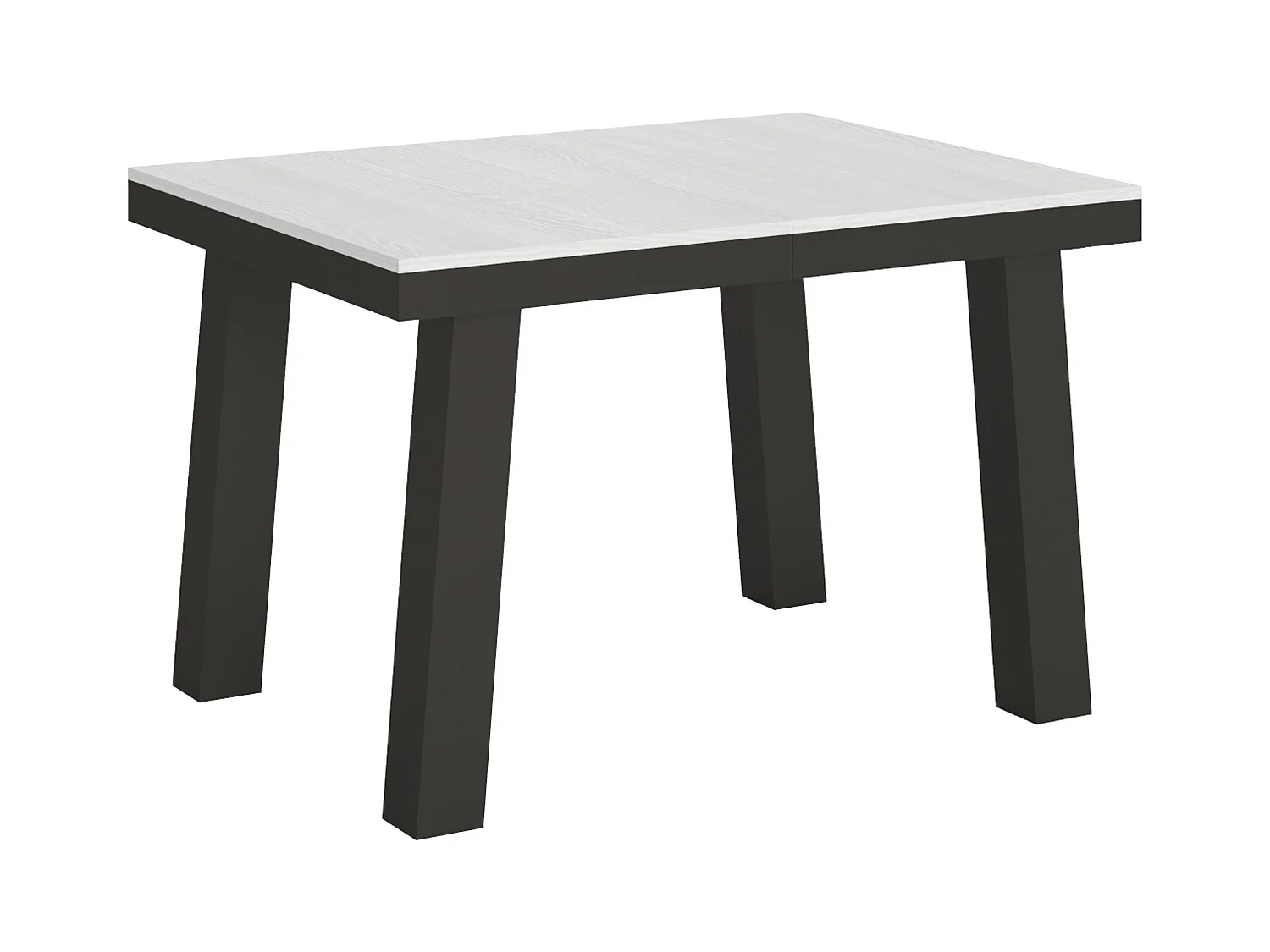 Table extensible 90x120/224 cm Bridge Evolution Frêne Blanc cadre Anthracite