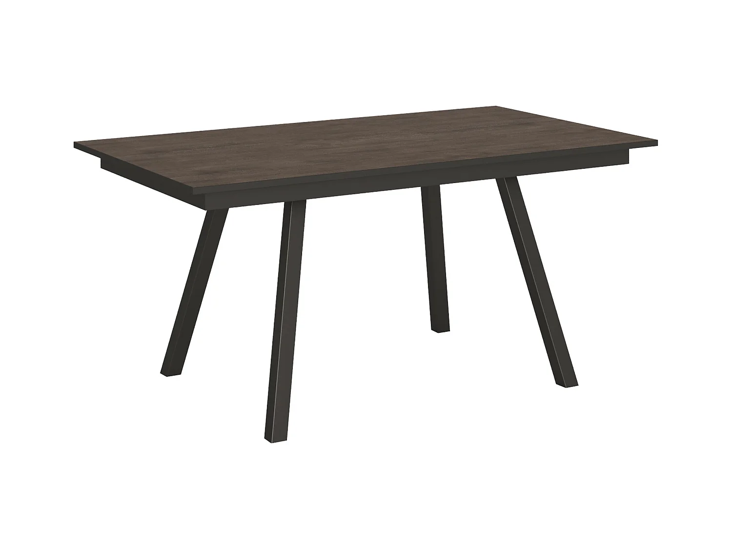 Table extensible 90x160/220 cm Mirhi Noyer cadre Anthracite