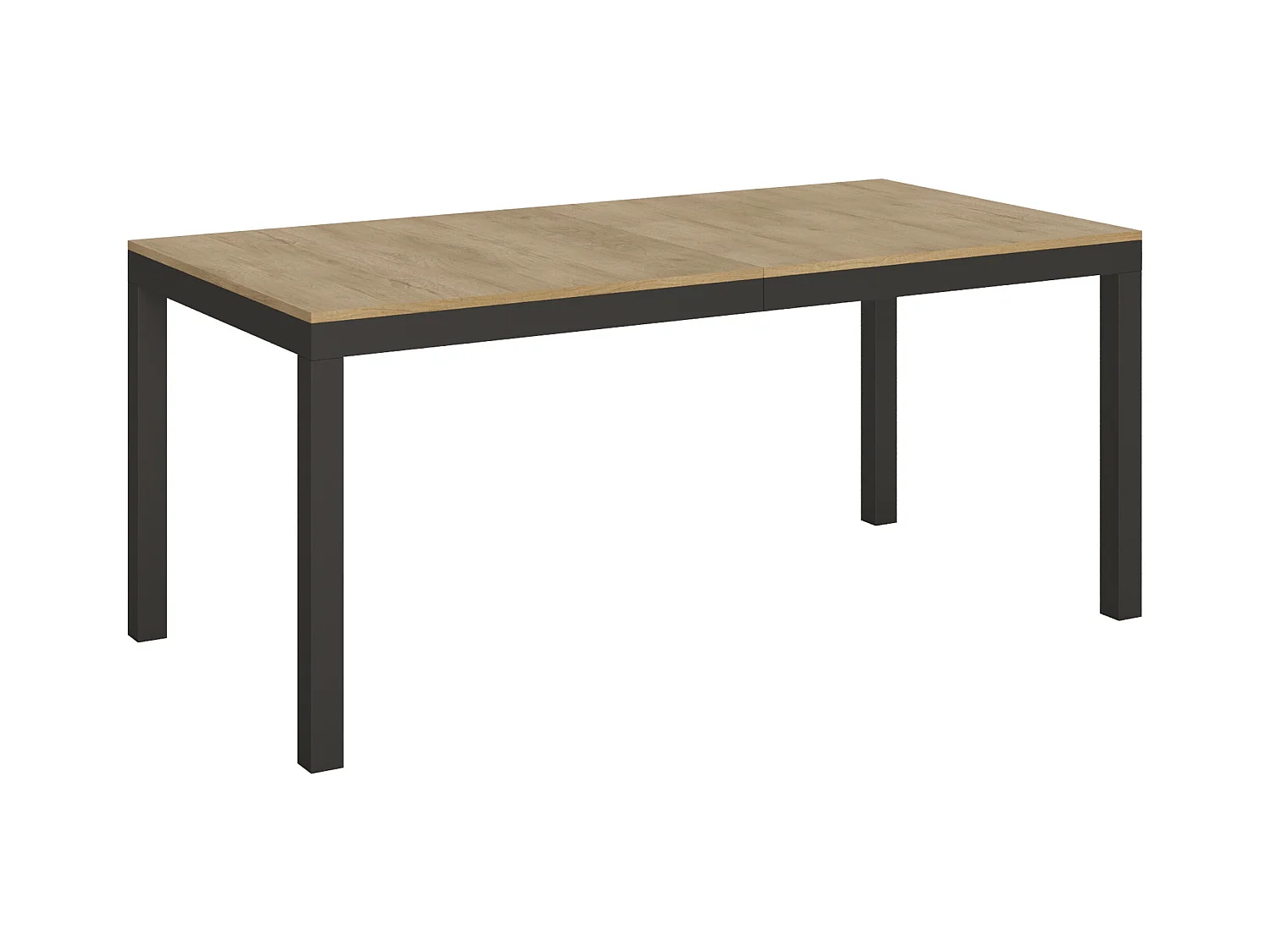 Table extensible 90x180/284 cm Everyday Evolution Chêne Nature cadre Anthracite