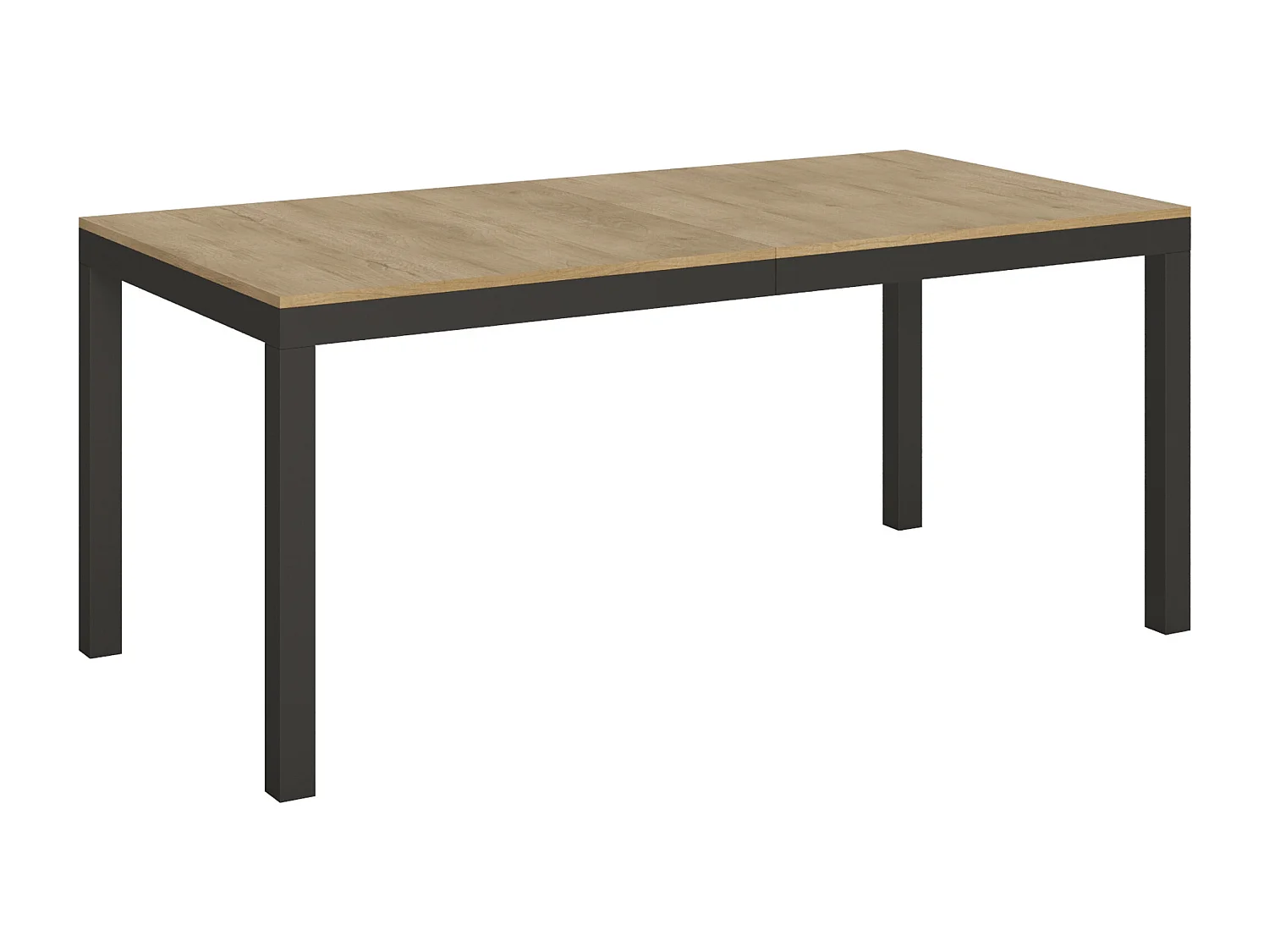 Udtræksbord 90x180/284 cm Everyday Evolution Naturlig Eg med antracit stel