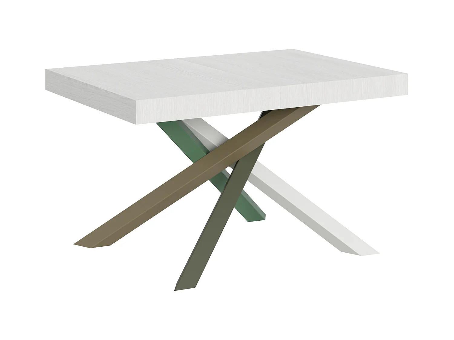 Table extensible 90x130/234 cm Volantis Frêne Blanc cadre 4/A