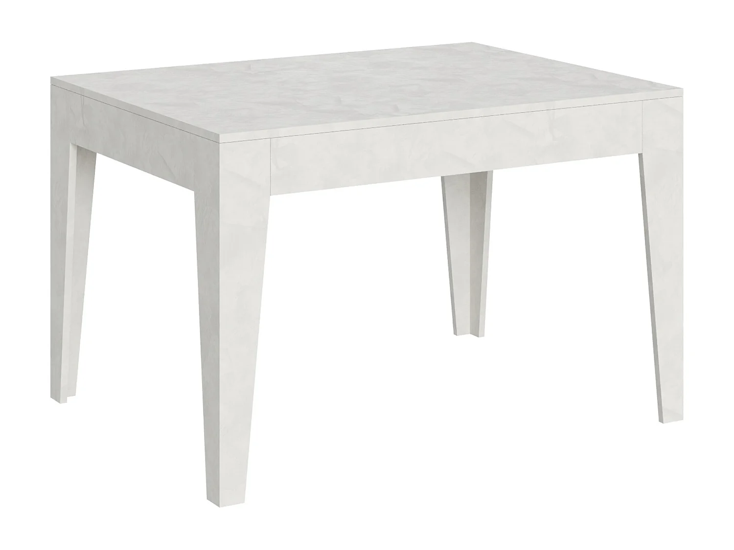Uitschuifbare tafel 90x120/180 cm Cico structuur wit