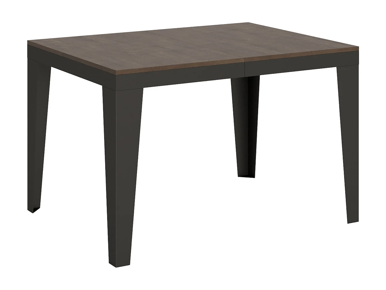 Table extensible 90x120/224 cm Flame Evolution Noyer cadre Anthracite