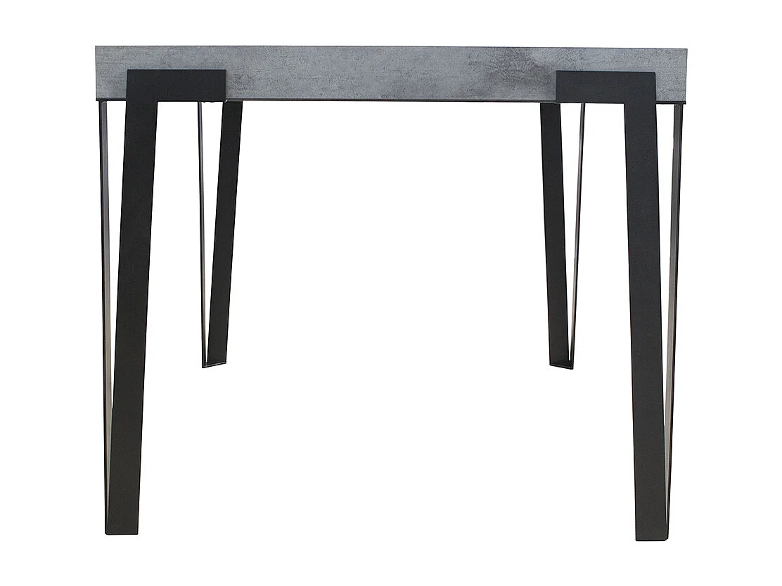 Mesa de jantar extensível 90x160/264 cm Rio Cimento quadro Antracite