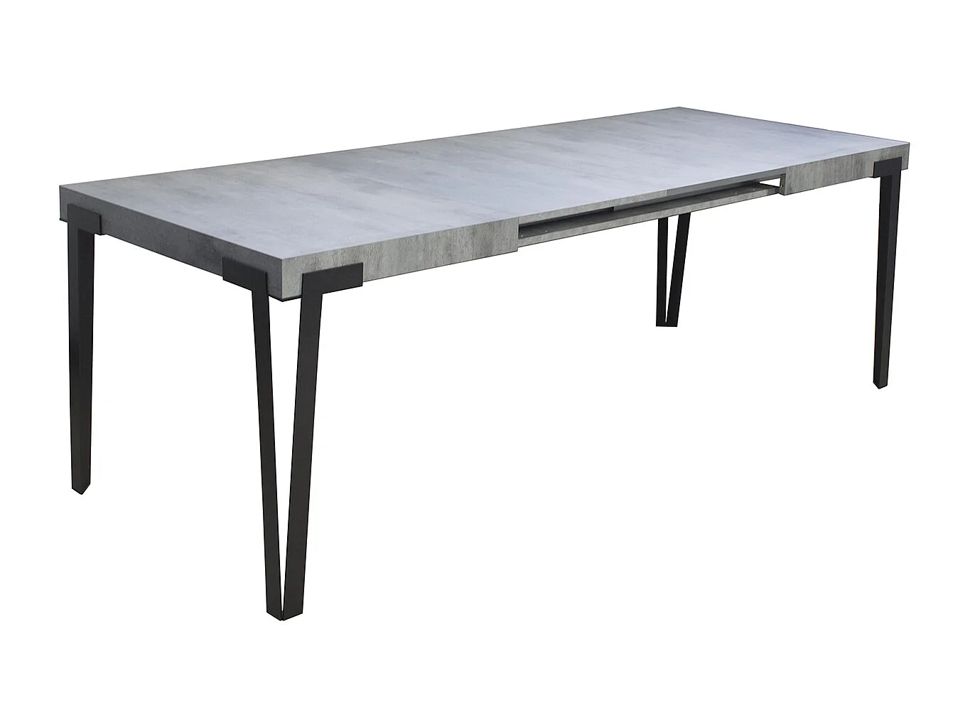 Table extensible 90x160/264 cm Rio Gris Béton cadre Anthracite