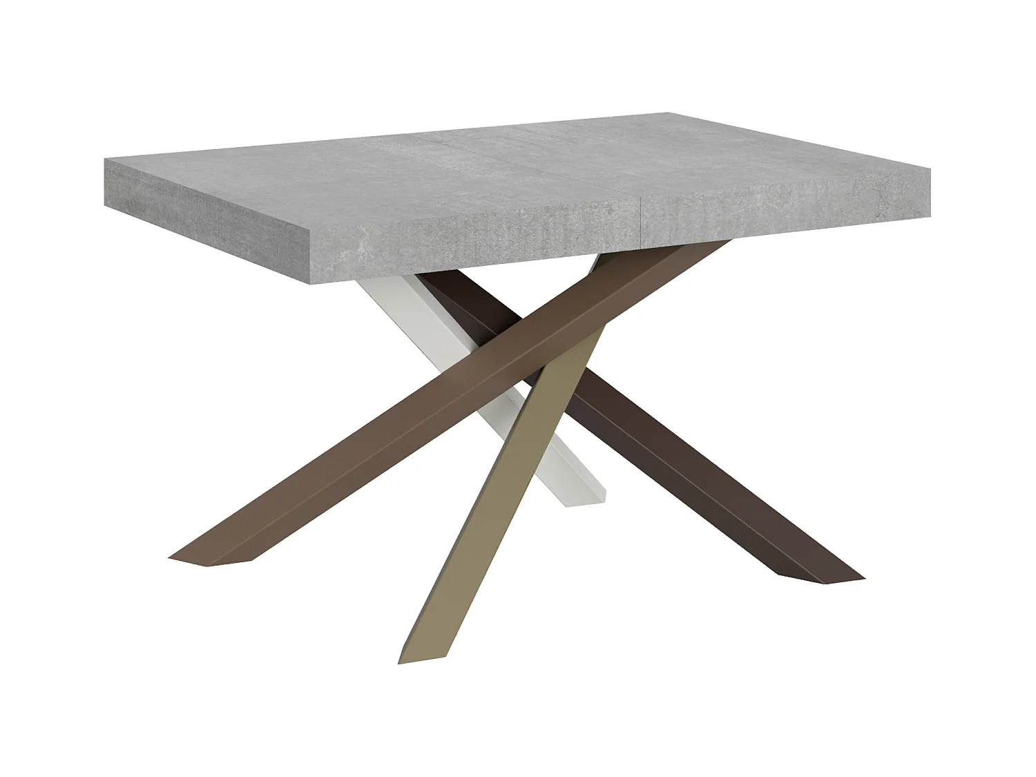 Table extensible 90x130/234 cm Volantis Gris Béton cadre 4/C