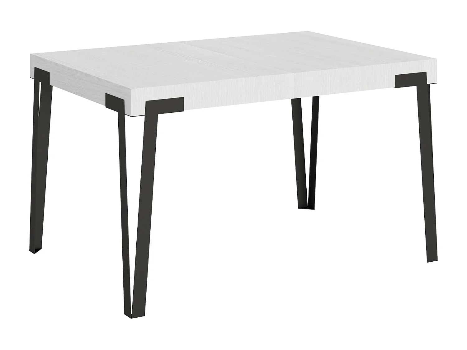 Table extensible 90x130/234 cm Rio Frêne Blanc cadre Anthracite