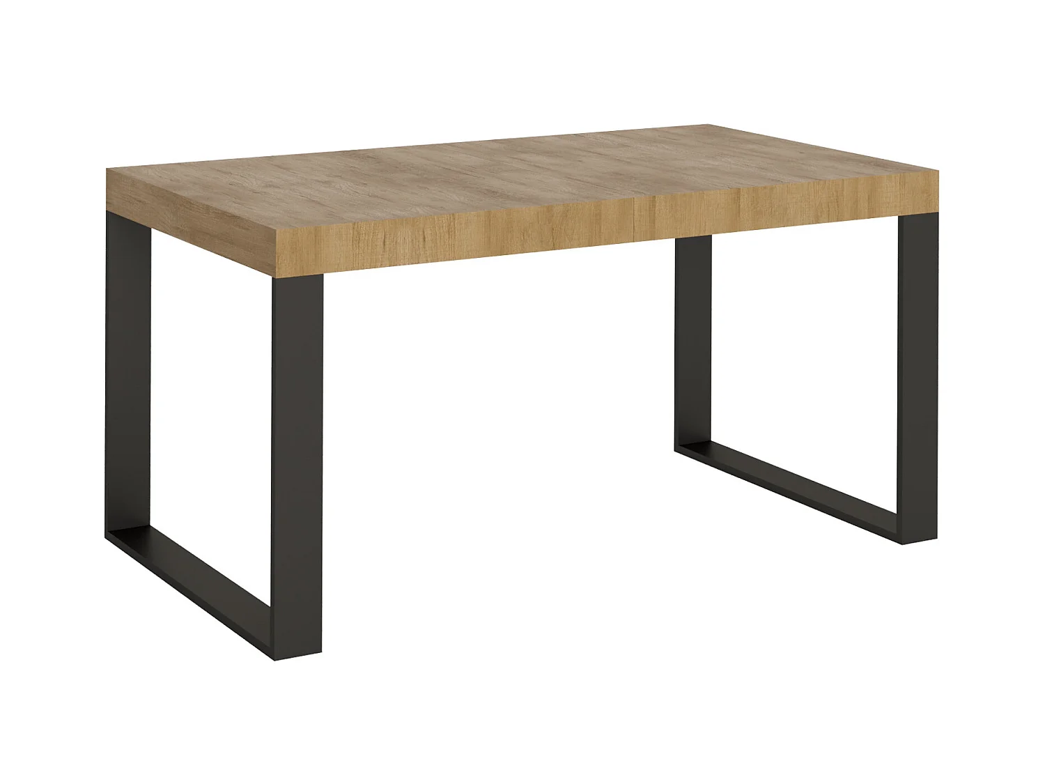 Table extensible 90x160/264 cm Tecno Premium Chêne Nature cadre Anthracite