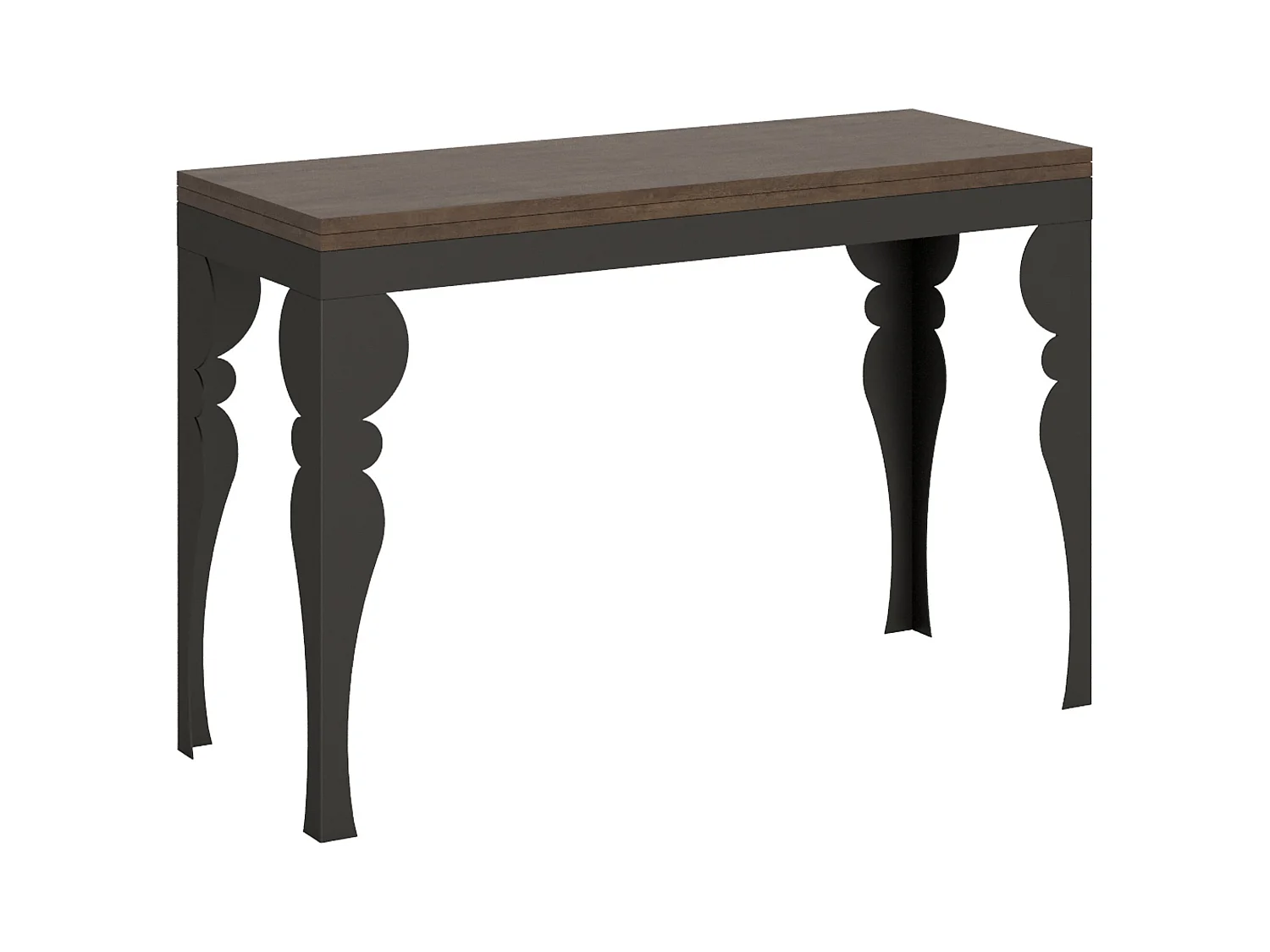 Stół rozkładany jak książka 120x45/90 cm Paxon Double Orzech rama w kolorze Antracytu