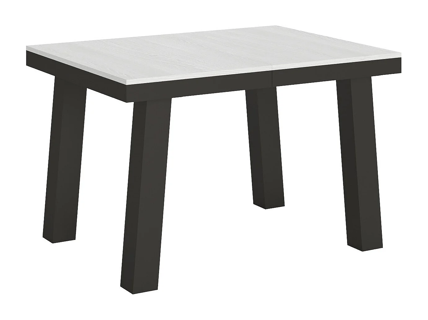 Mesa de jantar extensível 90x120/380 cm Bridge Evolution Cinza Branca quadro Antracite