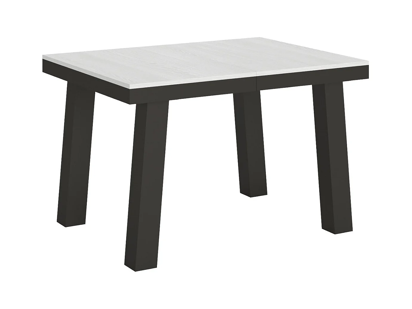 Uitschuifbare tafel 90x120/380 cm Bridge Evolution eiken wit frame antraciet