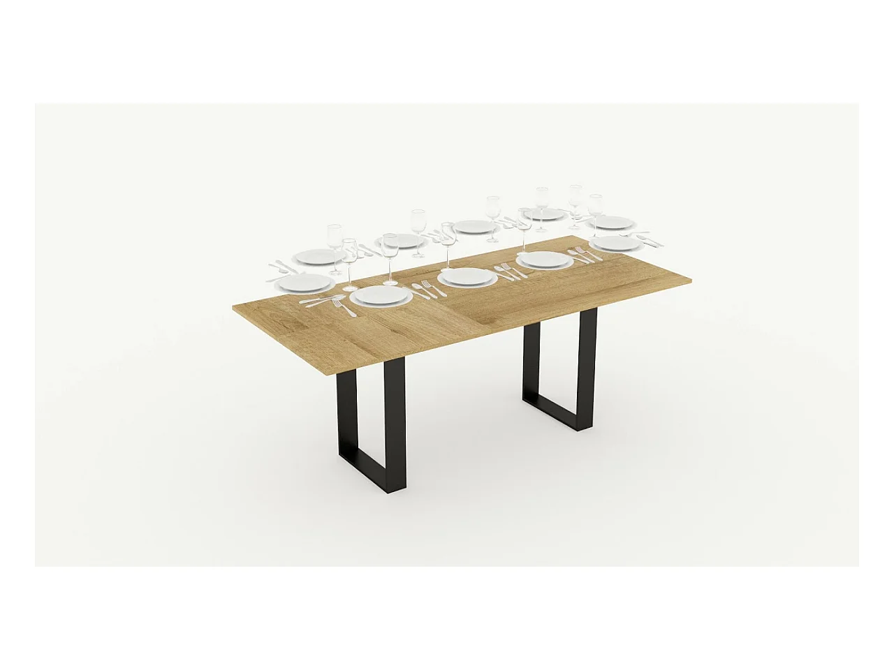 Table extensible portefeuille 120/200x45/90 cm Tecno Double Gris Béton cadre Anthracite