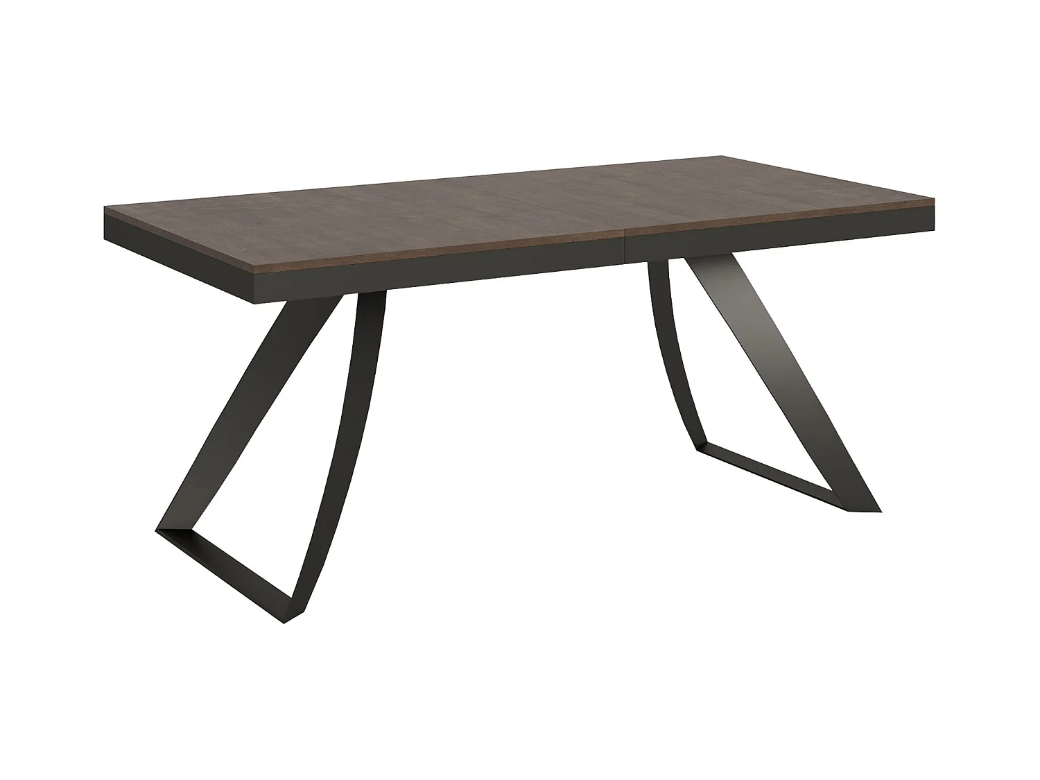 Table extensible 90x180/284 cm Proxy Evolution Noyer cadre Anthracite