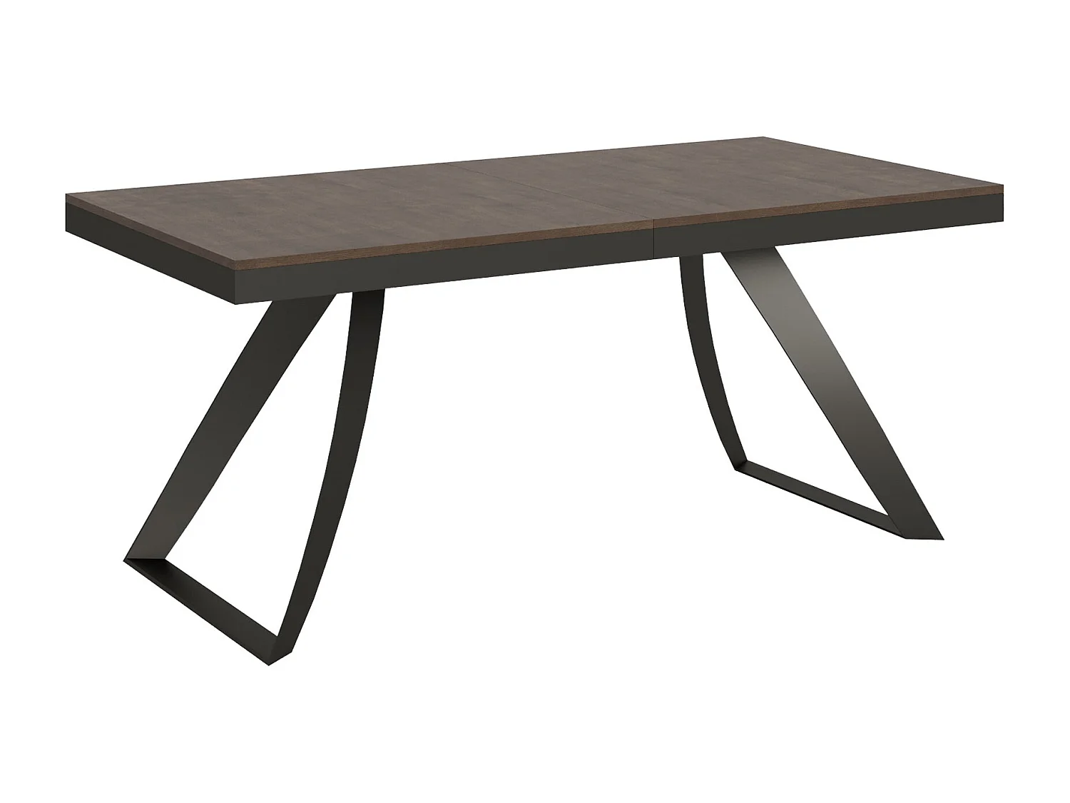 Table extensible 90x180/284 cm Proxy Evolution Noyer cadre Anthracite