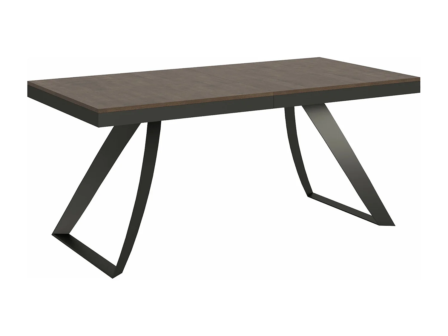 Table extensible 90x180/284 cm Proxy Evolution Noyer cadre Anthracite