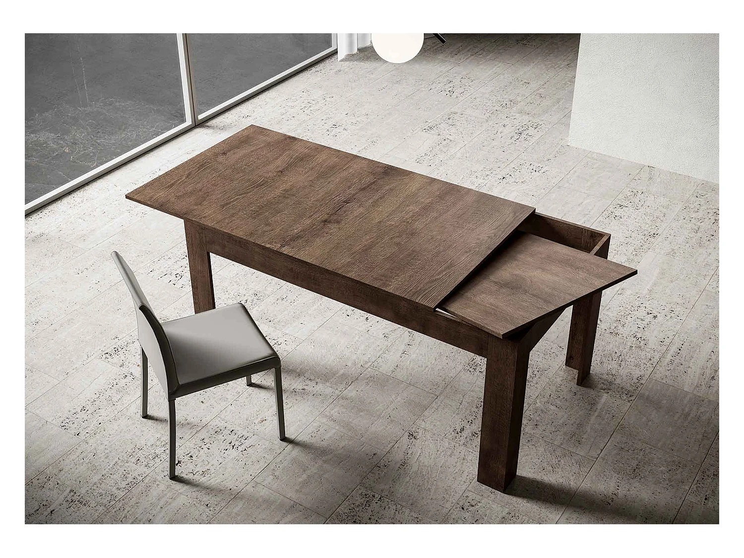 Tavolo allungabile 90x120/180 cm Bibi noce