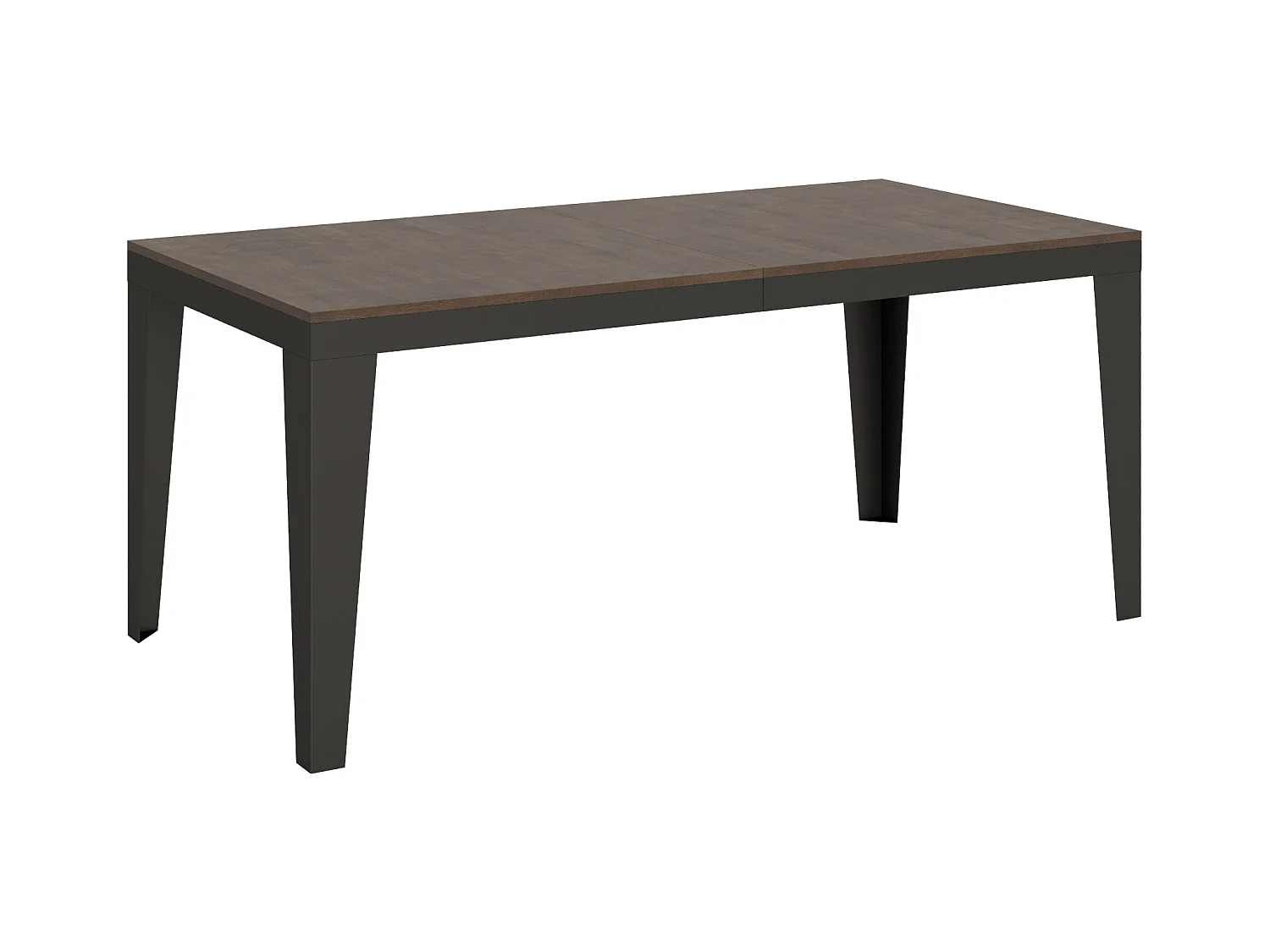 Table extensible 90x180/284 cm Flame Evolution Noyer cadre Anthracite